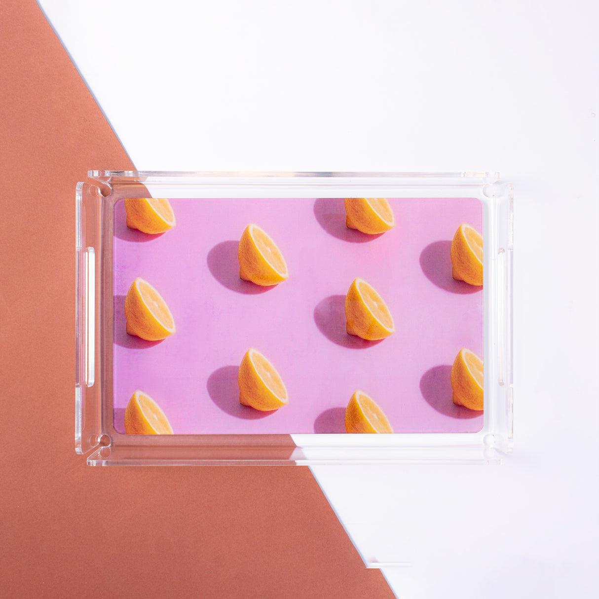 Orange Printed Tray