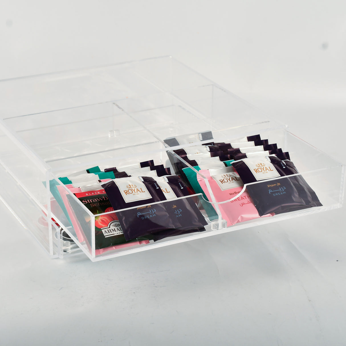 2 levels transparent drawer