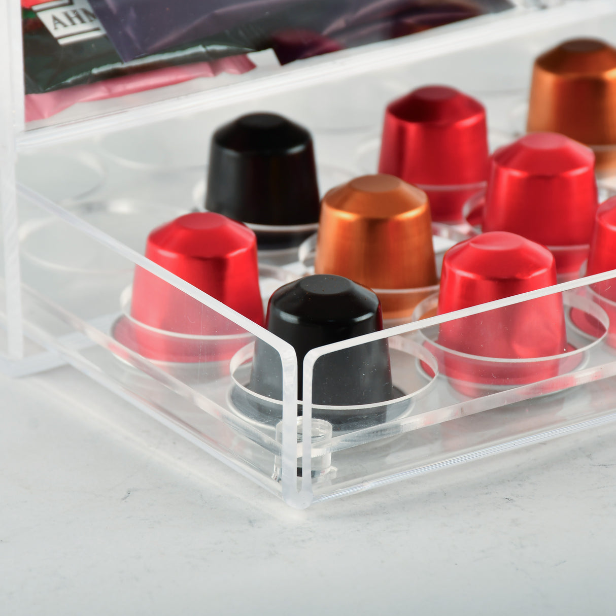 2 levels transparent drawer