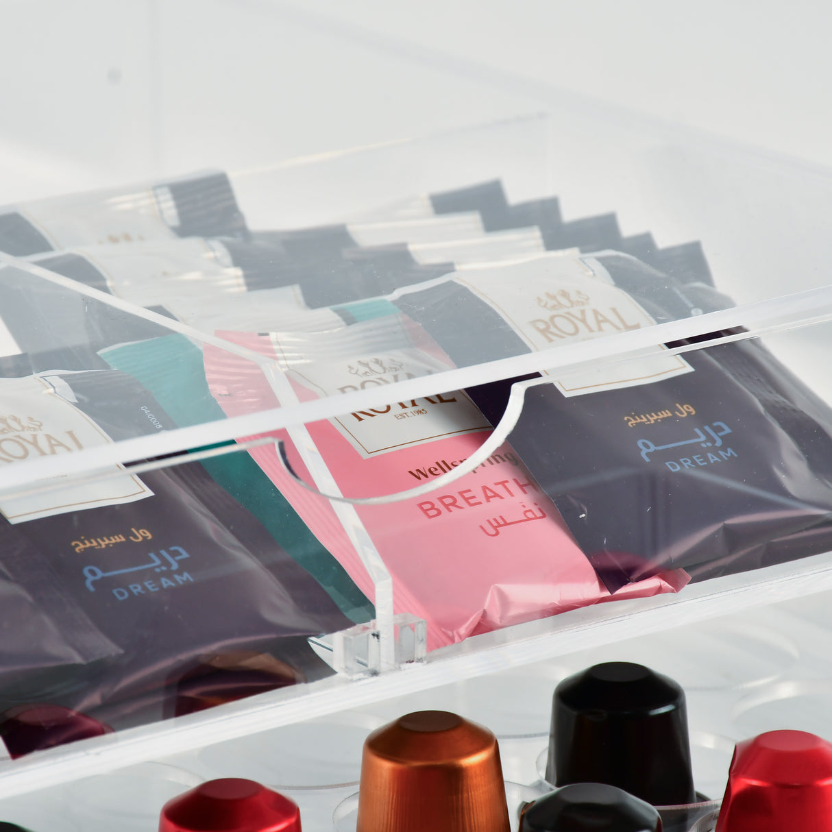 2 levels transparent drawer