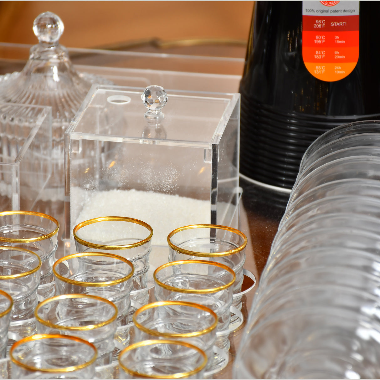 Large Tea Tray 2 Pots