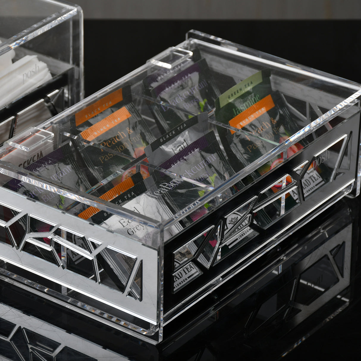 Silver Set(basket+tissue box+tea box)