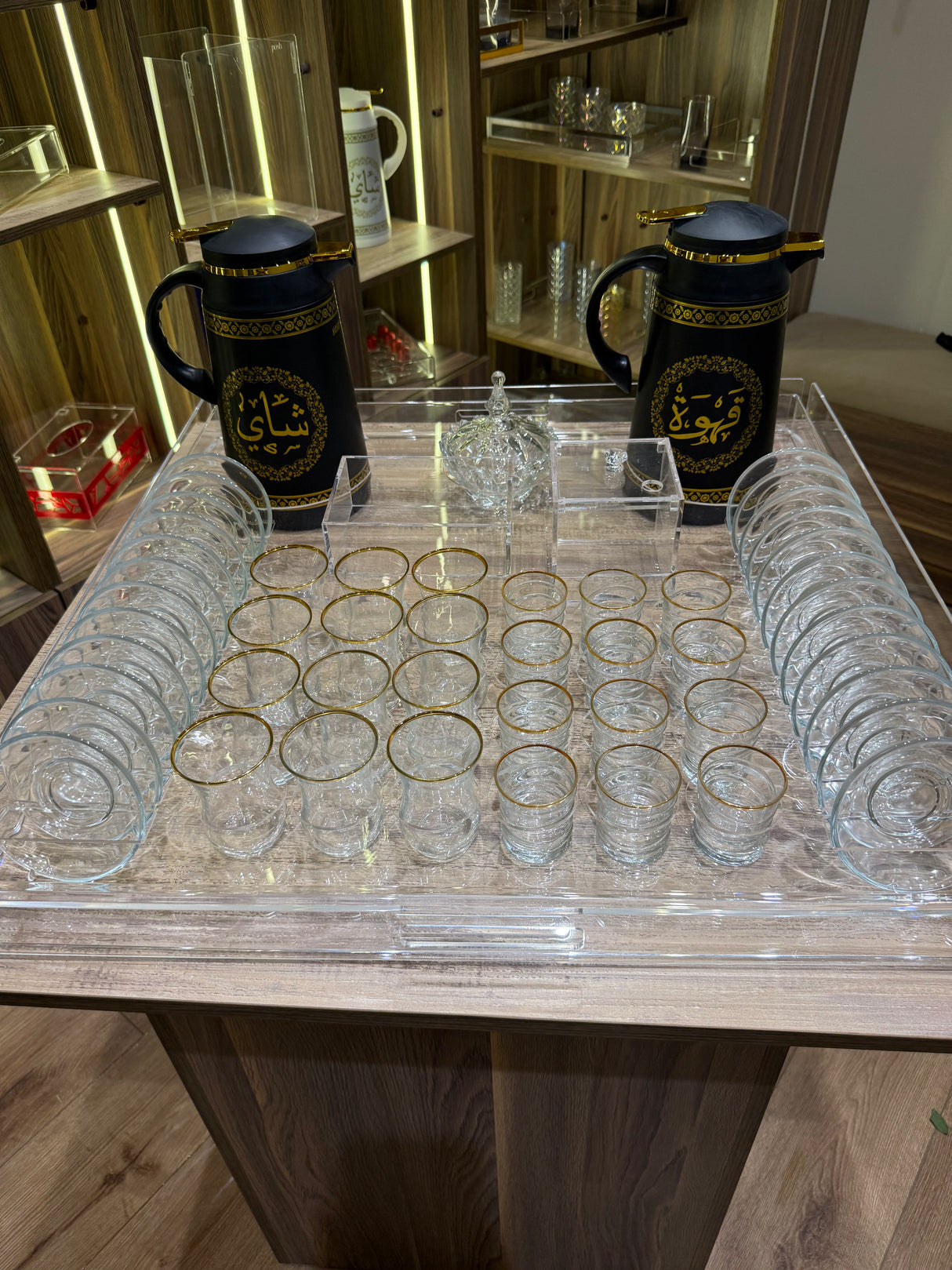 Large Tea Tray 2 Pots