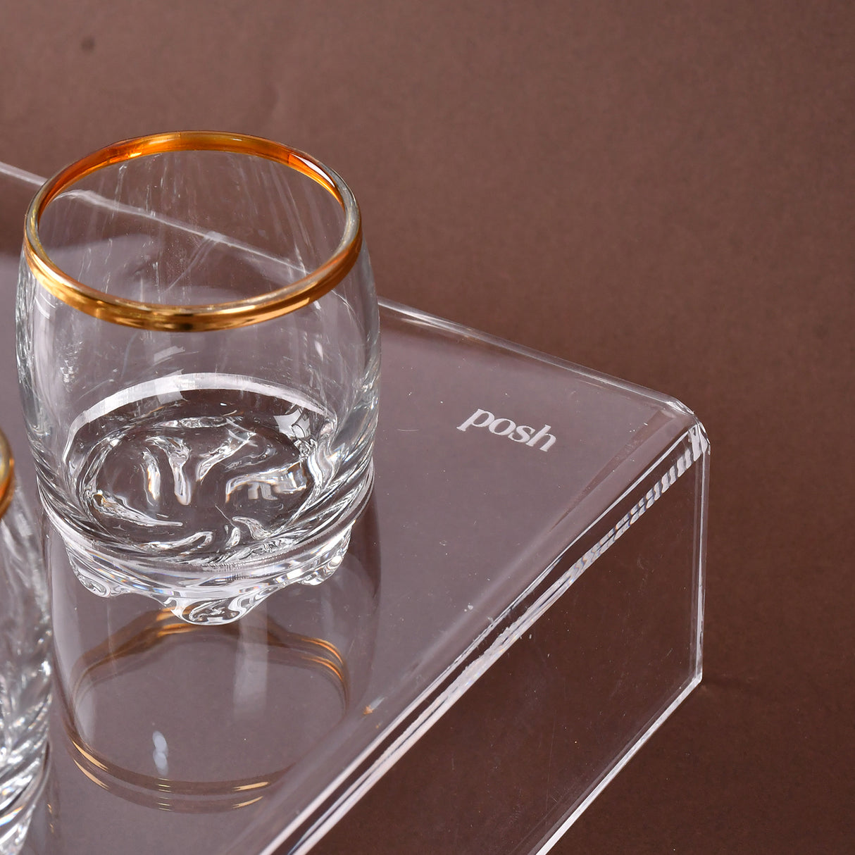 6 arabic coffee cups(gold line) with acrylic holder