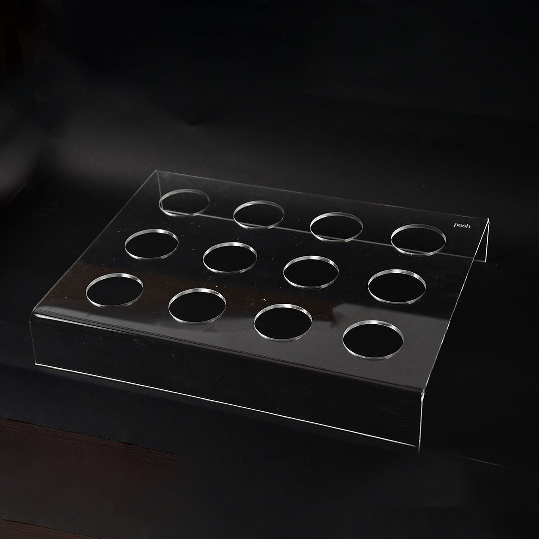12 slots acrylic arabic coffee stand
