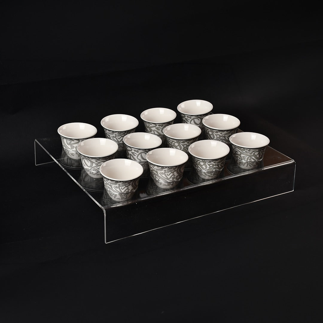 12 arabic coffee cups with acrylic holder
