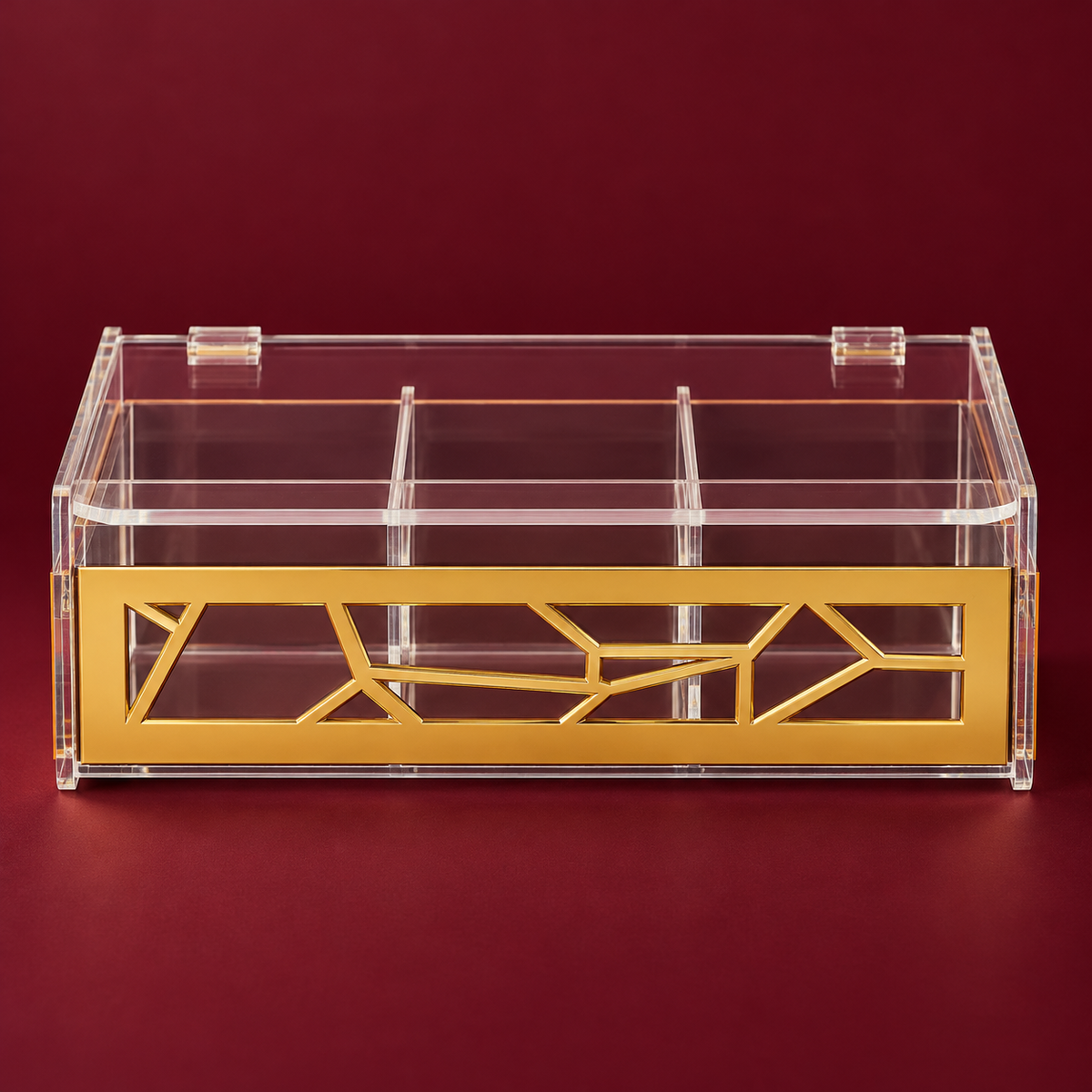 Gold 6 slots Tea Box