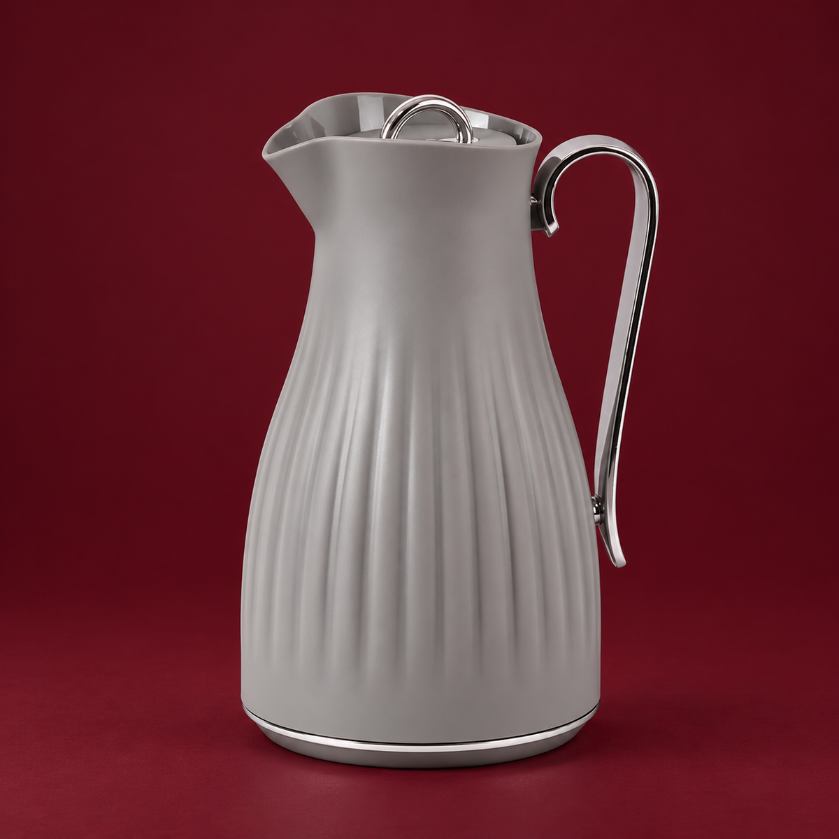 grey waterpot with silver handle 1 litre