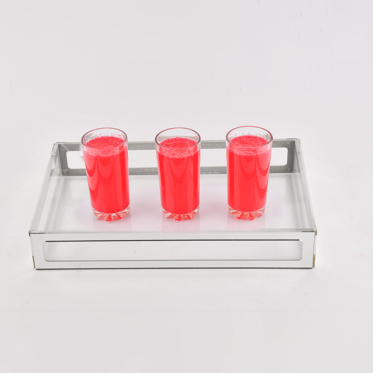 Silver framed serving tray