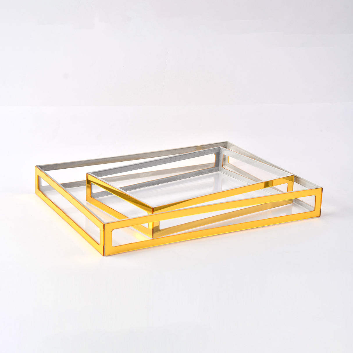 Gold framed serving tray