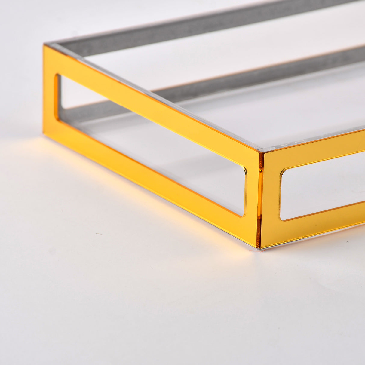 Gold framed serving tray