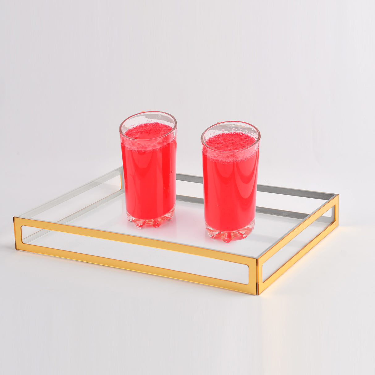 Gold framed serving tray
