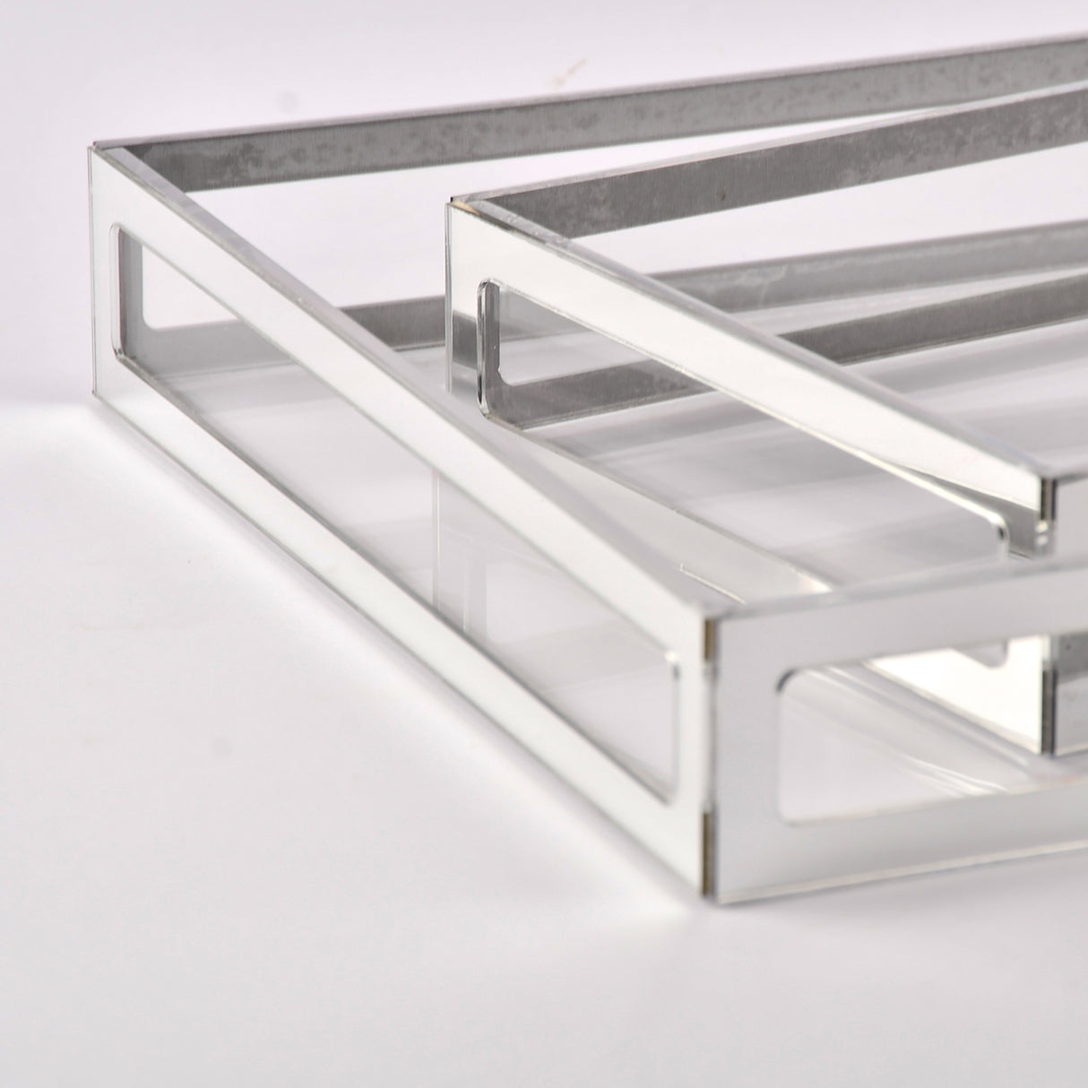 Silver framed serving tray