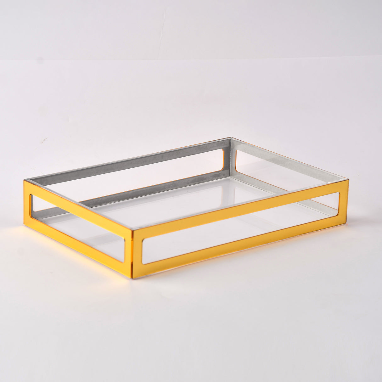 Gold framed serving tray