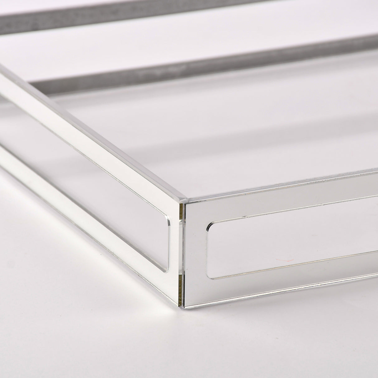 Silver framed serving tray