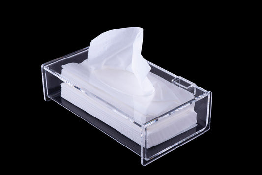 Transparent tissue box