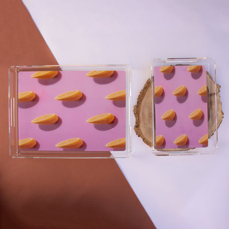 Orange Printed Tray