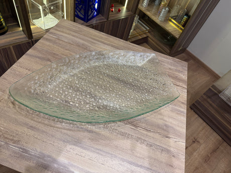 Fish shape glass serving plate