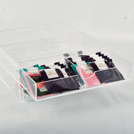 2 levels transparent drawer