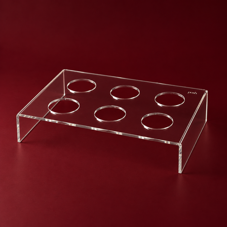 6 slots acrylic arabic coffee stand