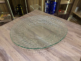 Round glass serving plate