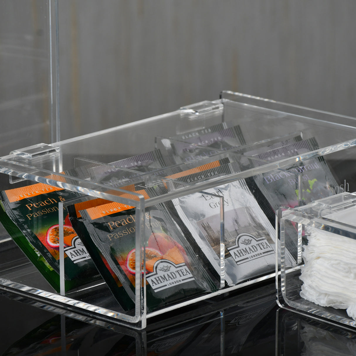 Transparent Set(basket+tissue box+tea box)