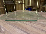 Rectangular glass serving plate