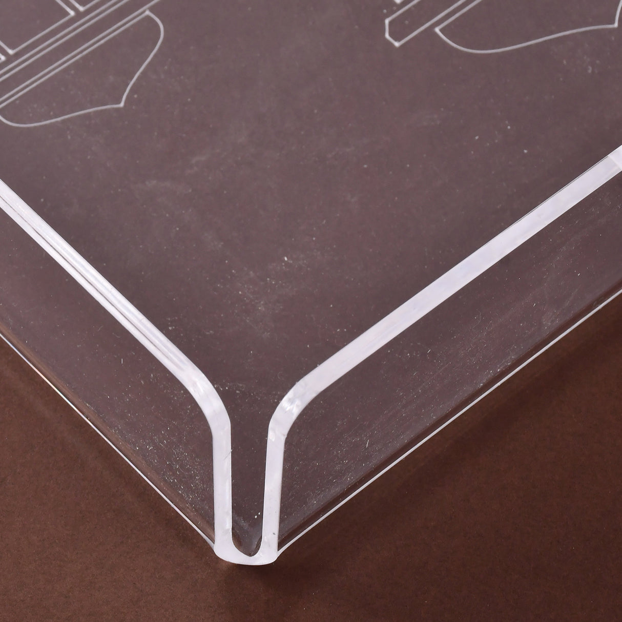 large engraved transparent tray (رمضان كريم) 30x40