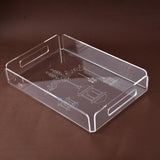 large engraved transparent tray (رمضان كريم) 30x40
