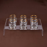 6 arabic coffee cups(gold line) with acrylic holder