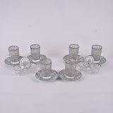 arabic coffee & tea cups with plates set silver (18 pieces)
