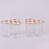 stkana cups set of 6 cups (gold line)