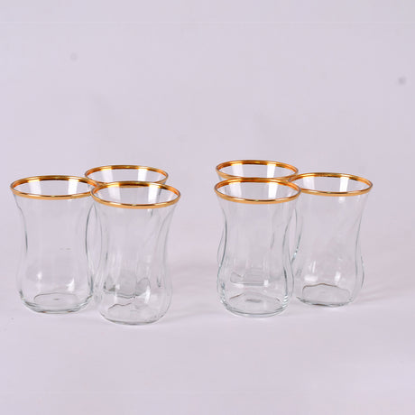 stkana cups set of 6 cups (gold line)