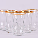 stkana cups set of 6 cups (gold line)