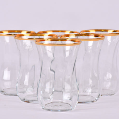 stkana cups set of 6 cups (gold line)