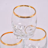 Arabic coffee cups with gold line set of 6 pieces
