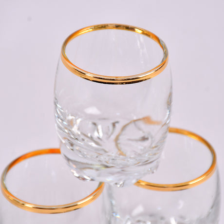 Arabic coffee cups with gold line set of 6 pieces