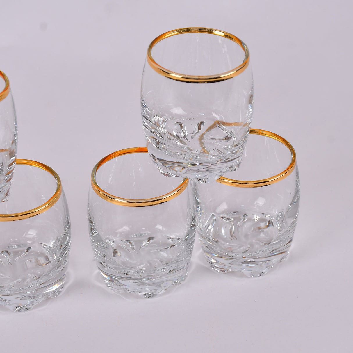 Arabic coffee cups with gold line set of 6 pieces