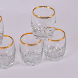 Arabic coffee cups with gold line set of 6 pieces