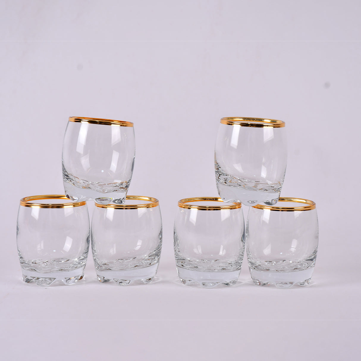 Arabic coffee cups with gold line set of 6 pieces