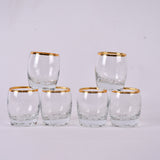 Arabic coffee cups with gold line set of 6 pieces