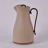 Beige water pot with wooden handle 1 litre