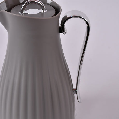 grey waterpot with silver handle 1 litre
