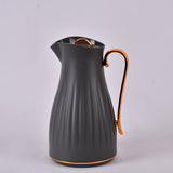 Dark grey water pot with gold handle 1 litre