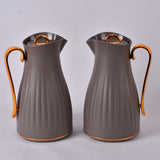 grey water pot with gold handle 1 litre