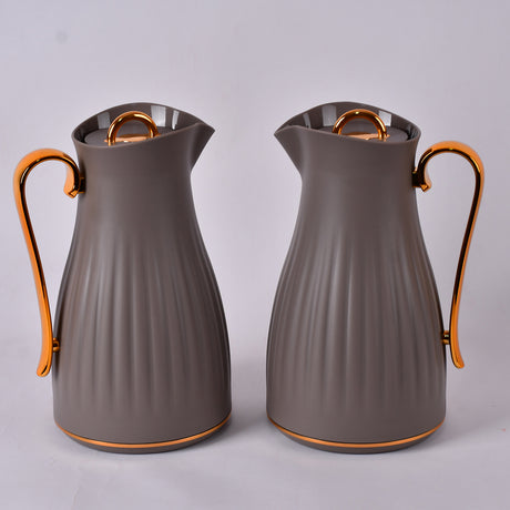 grey water pot with gold handle 1 litre
