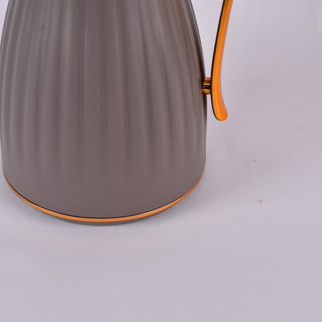 grey water pot with gold handle 1 litre