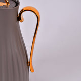 grey water pot with gold handle 1 litre