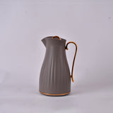 grey water pot with gold handle 1 litre