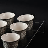 12  arabic coffee cups with acrylic holder